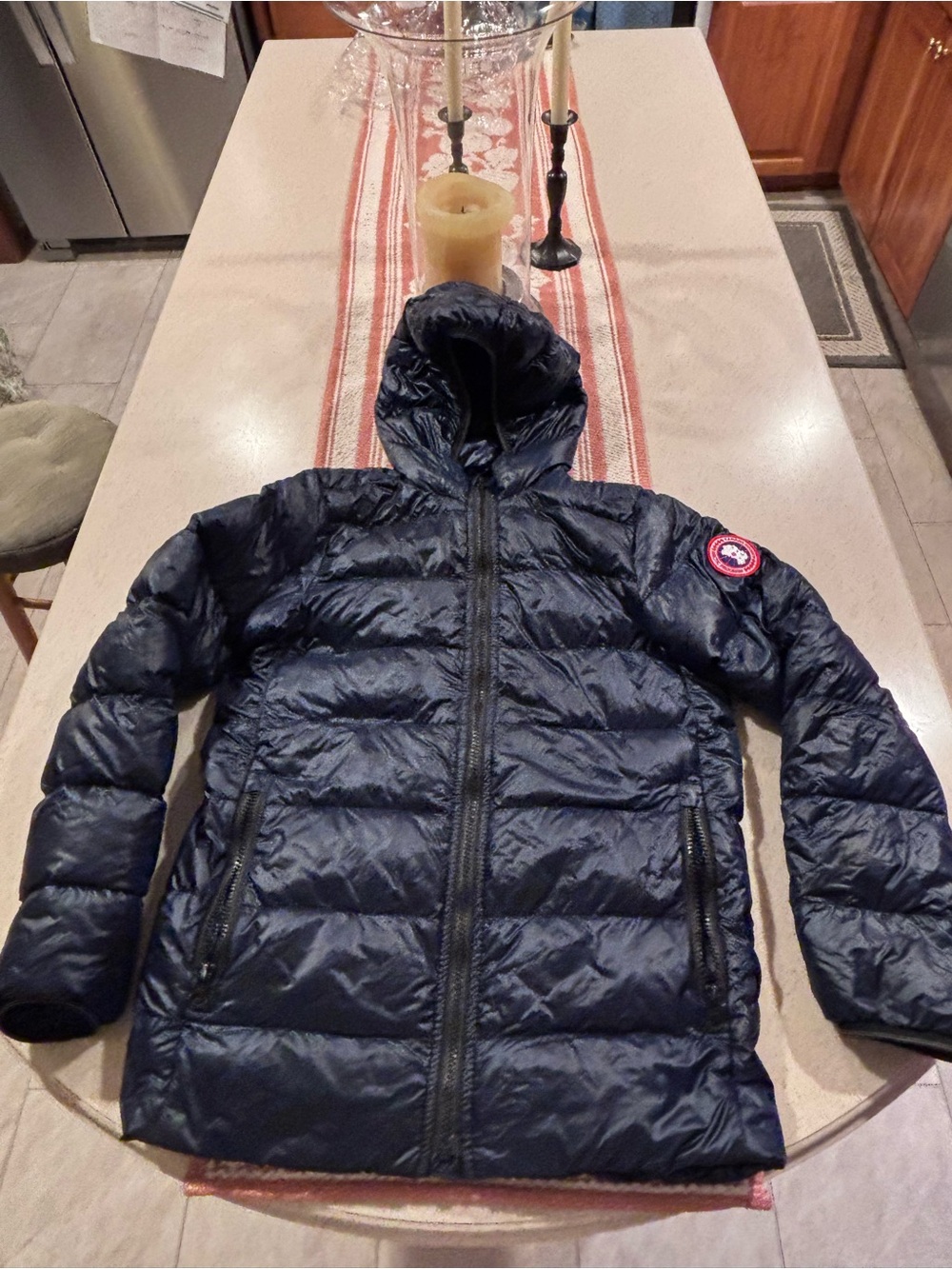 Canada Goose Youth Crofton Hoody Down Jacket L 14-16 Navy 5460Y Packable
